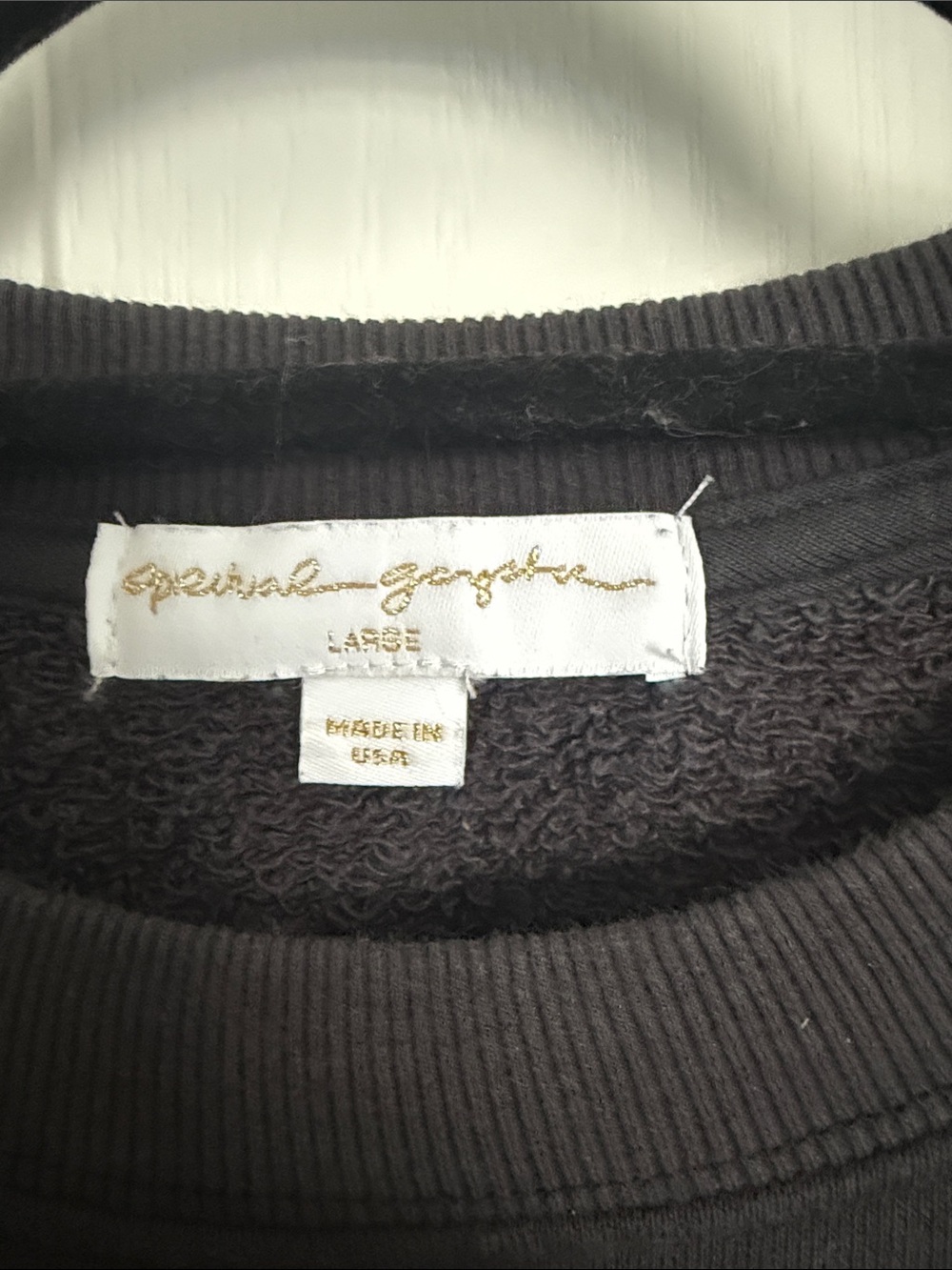 Spiritual Gangster Charcoal 'Warrior' Crewneck Sweatshirt - Picture 2 of 2